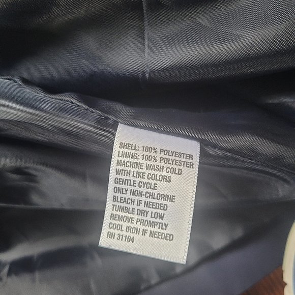 Crown & Ivy Navy Rain Jacket, sz Small - Picture 8 of 8